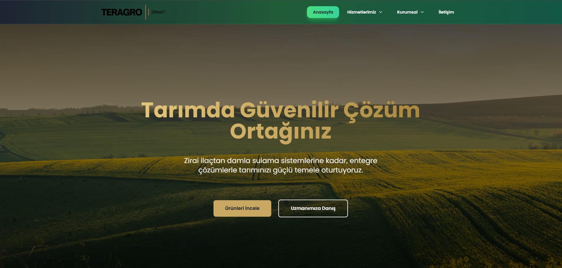 Teragro Ziraat — Kurumsal Tarım Çözümleri Platformu