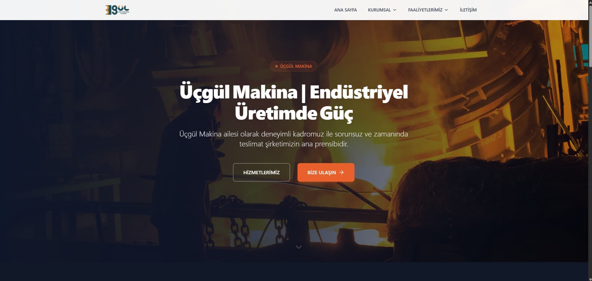 Üçgül Makina — Endüstriyel Üretim Platformu ve Yönetim Paneli